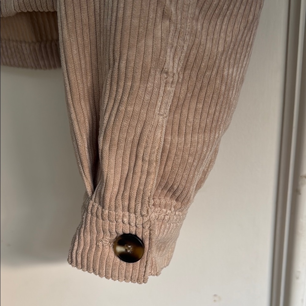 Love Tree Women's Beige Corduroy Utility Jacket - Picture 3 of 4